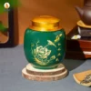 Lọ Trà Liên Hoa Phú Quý Men Xanh Lục