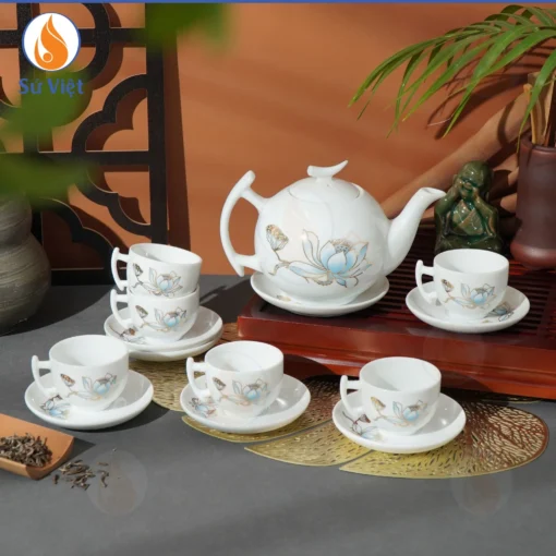 Bộ Ấm Chén Bưởi CànhSen Nước