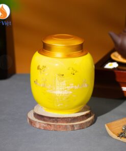 Hũ Trà Hồ Gươm Men Vàng Kim