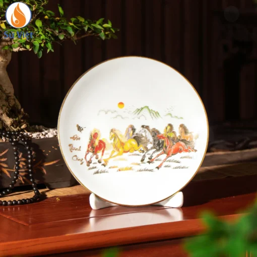 Đĩa Sứ Trưng Bày Mã Đáo Thành Công