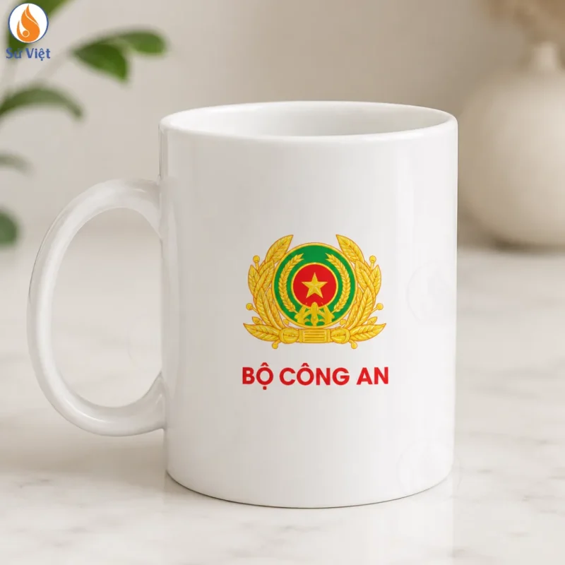 Cốc, ly sứ in logo kỷ niệm 80 năm thành lập lực lượng an ninh nhân dân