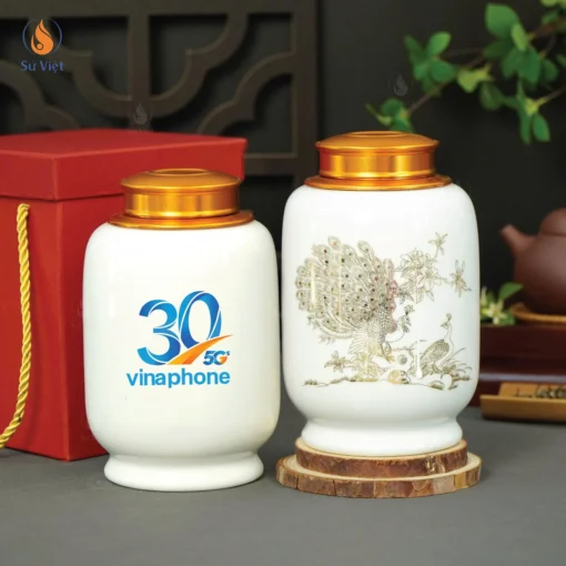 Hũ Đựng Trà In Logo Kỷ niệm 30 năm vnpt