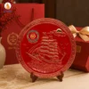 Đĩa Thuận Buồm Men Đỏ In Logo 80 Năm Ngành THADS