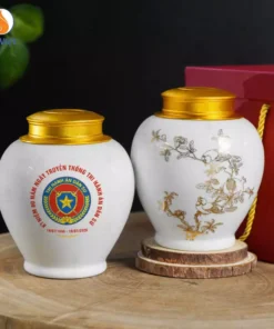 Hũ Trà Lựu Khai Phúc Lành In Logo 80 Năm THADS