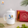 Ly Sứ Trụ Có Nắp In Logo Kỷ Niệm 30 Năm Bảo Hiểm Bảo Việt