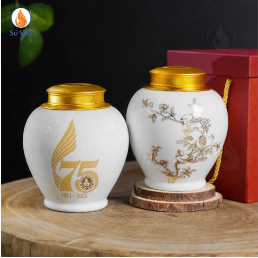 Hũ Trà In Logo 75 Năm Công Đoàn Giáo Dục Việt Nam