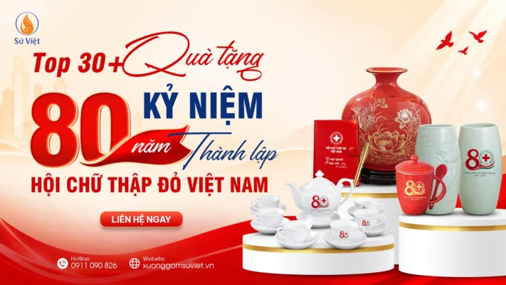 Banner kỷ niệm kỷ niệm 80 năm thành lập hội chữ thập đỏ