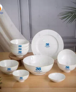 Bộ Bát Đĩa Quà Tặng 10 Sản Phẩm Kỷ Niệm 35 Năm Sacombank