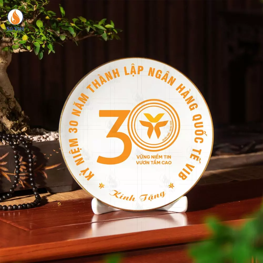 Đĩa Biểu Trưng In Logo Kỉ Niệm 30 Năm Ngân Hàng VIB