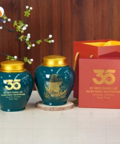 Hũ Trà Cá Rồng Quà Tặng 35 Năm Thành Lập Sacombank