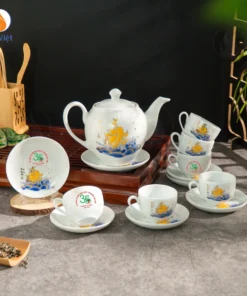 Bộ ấm Thuận Buồm In Logo 35 Năm Ngày Quốc Tế Người Cao Tuổi