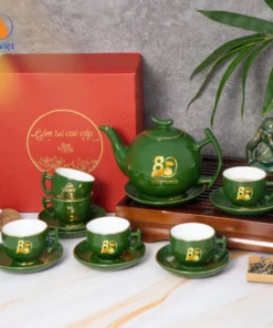 Bộ Ấm Thuận Buồm In Logo 80 Năm Ngày Toàn Quốc Kháng Chiến