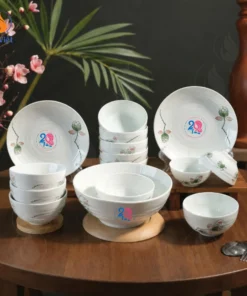 Bộ Bát Đài Sen In Logo Quà Tặng Ngày 20/10