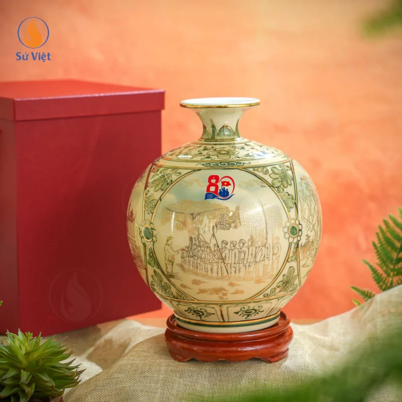 Bình Hút Lộc Lịch Sử In Logo 80 Năm Ngày Toàn Quốc Kháng Chiến