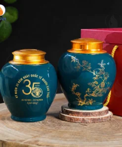 Hũ Trà Lựu Điểu In Logo 35 Năm Ngày Quốc Tế Người Cao Tuổi