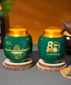Hũ Trà Hồ Gươm In Logo 80 Năm Ngày Toàn Quốc Kháng Chiến