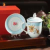 Ly Sứ Hoa Cúc In Logo 80 Năm Thành Lập Hội Chữ Thập Đỏ Việt Nam