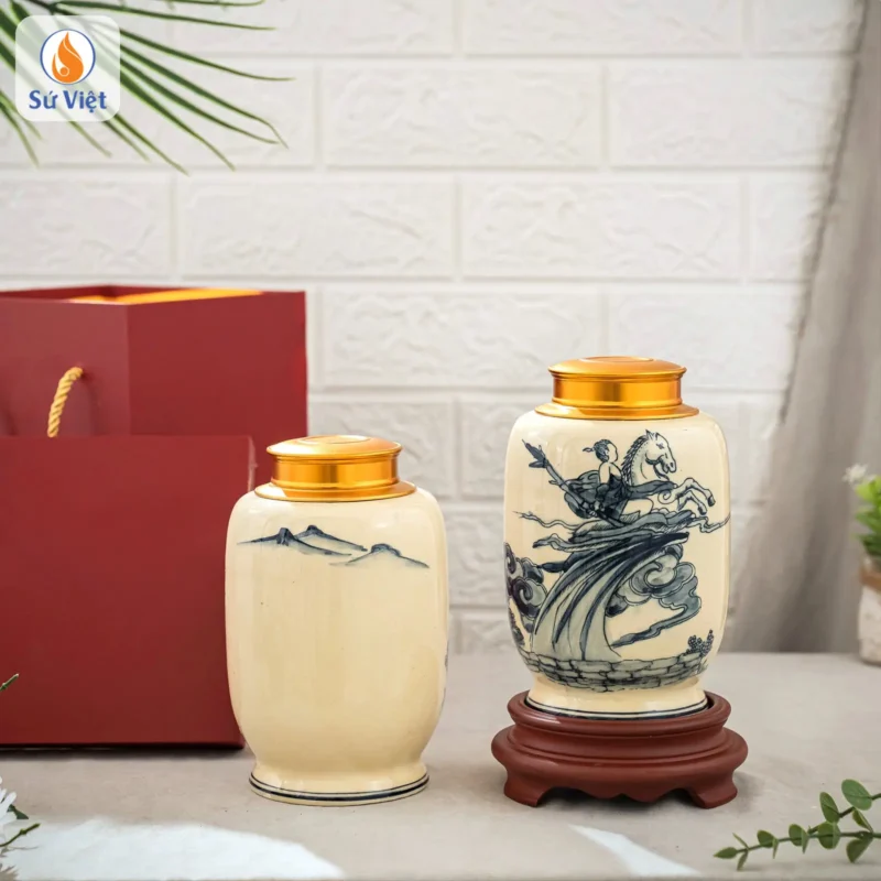 hũ đựng trà làm quà tặng tết