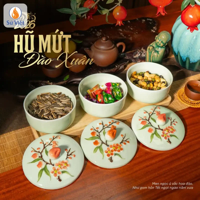 hũ mứt làm quà tặng tết