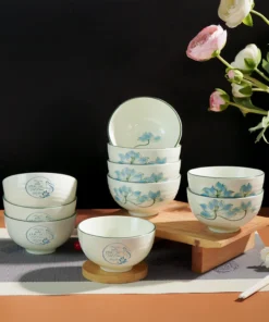 Bộ Bát Cơm Sen Xanh Quà Tặng 20/10 Cho Khách Hàng