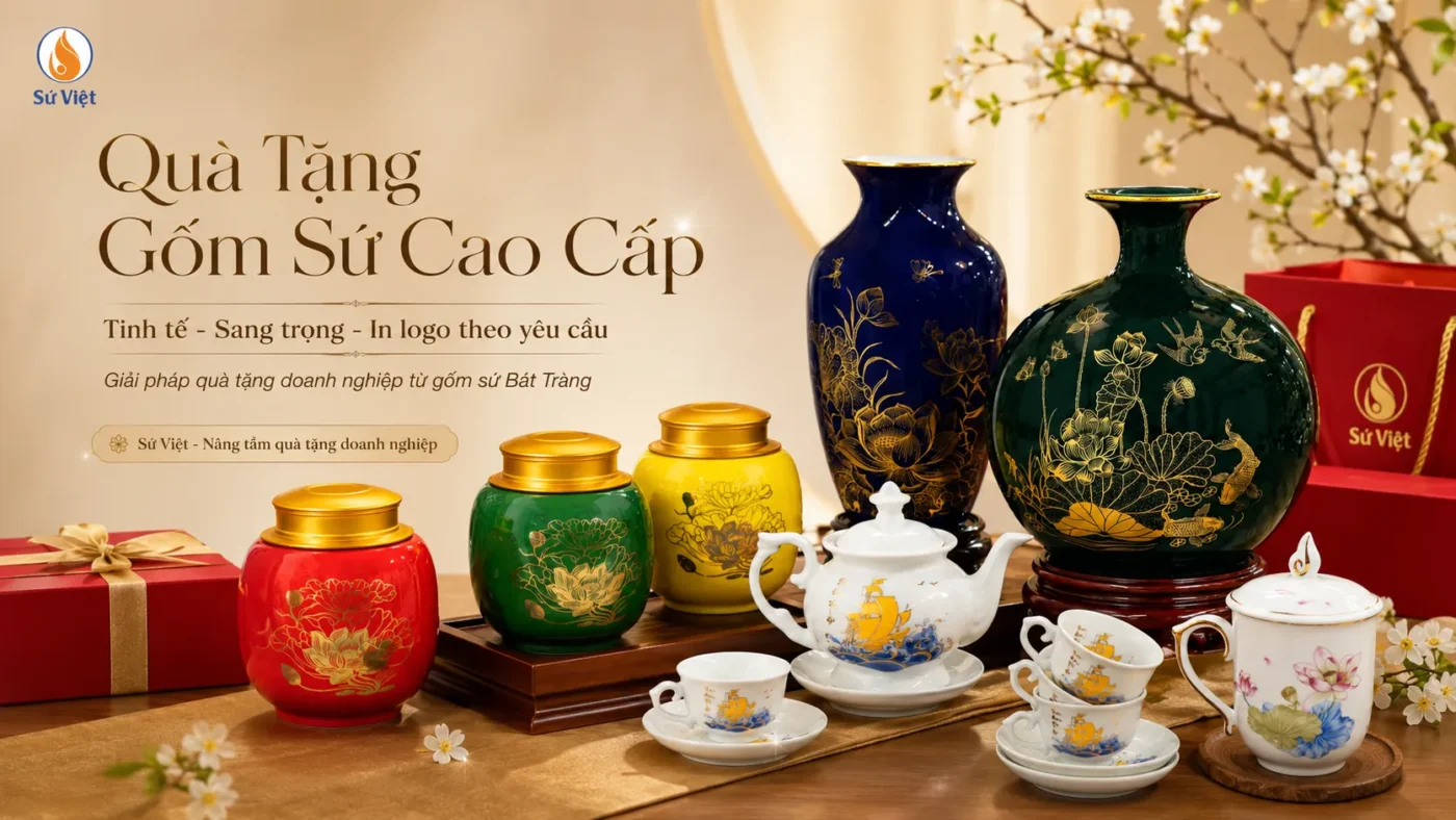 Quà tặng gốm sứ sang trọng chỉnh chu cho công nhân viên