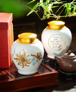 Hũ Trà Gốm Hoa Cúc Quà Tặng 20-10 Cho Đối Tác
