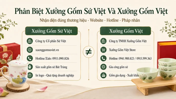 Phân biệt xưởng gốm sứ việt và xưởng gốm việt