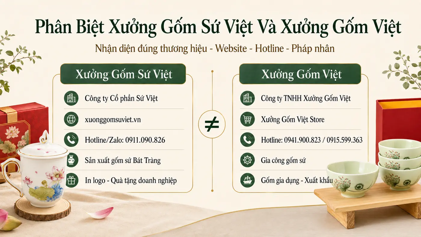 Phân biệt xưởng gốm sứ việt và xưởng gốm việt