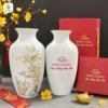 Bình Hoa Liên Trúc Vàng Kim In Logo Quà Tết