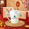 Ly Sứ Thanh Đào In Logo Quà Tết