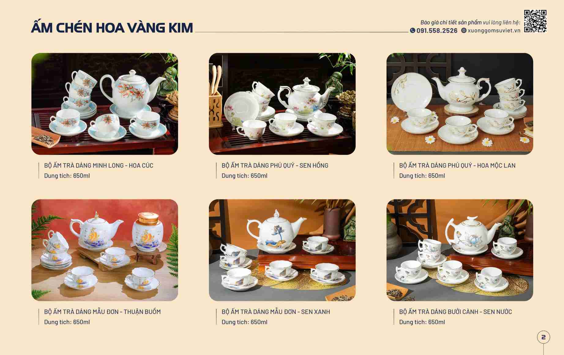 ấm chén đa dạng mẫu hoa văn - tại xưởng gốm sứ việt