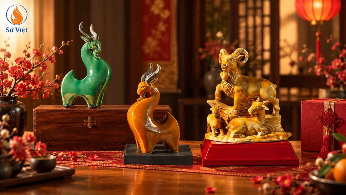 linh vật dê 2027 làm quà tết