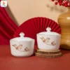 Hũ Đựng Mứt Hoa Mộc Lan Vẽ Vàng