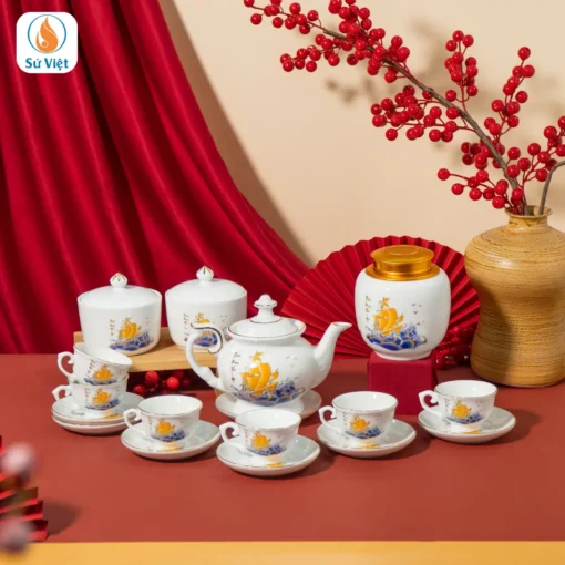 Bộ quà Tết gốm sứ Thuận buồm xuôi gió