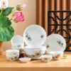 Bộ bát đĩa hoa sen combo 12 món