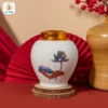 hũ trà sen xanh vẽ vàng