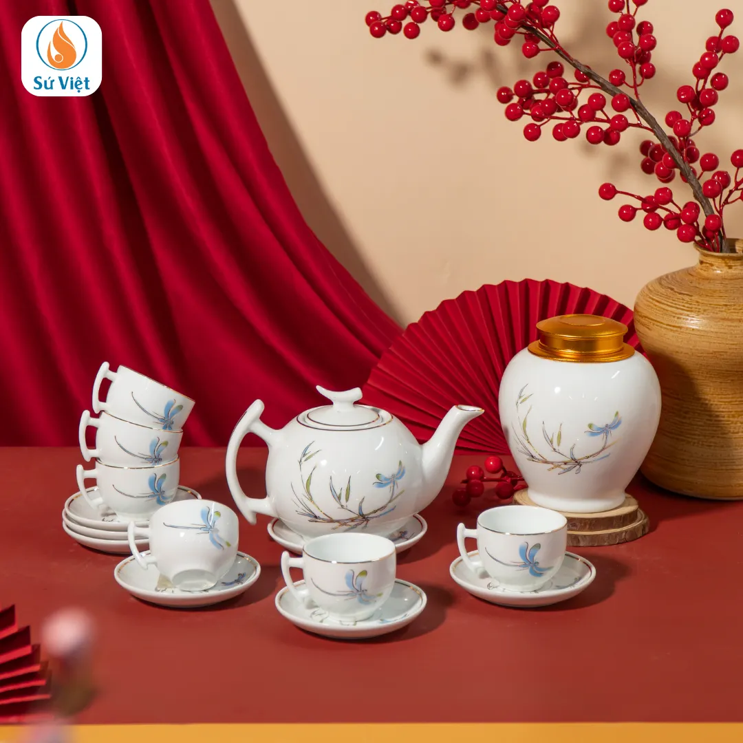 Hũ Đựng Trà Chuồn Trúc quà tết